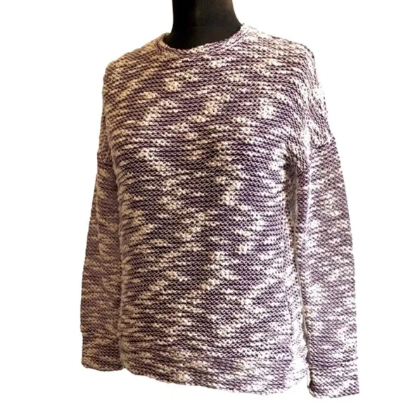 Fabletics Knit Sweater, Purple & White - Picture 2 of 8
